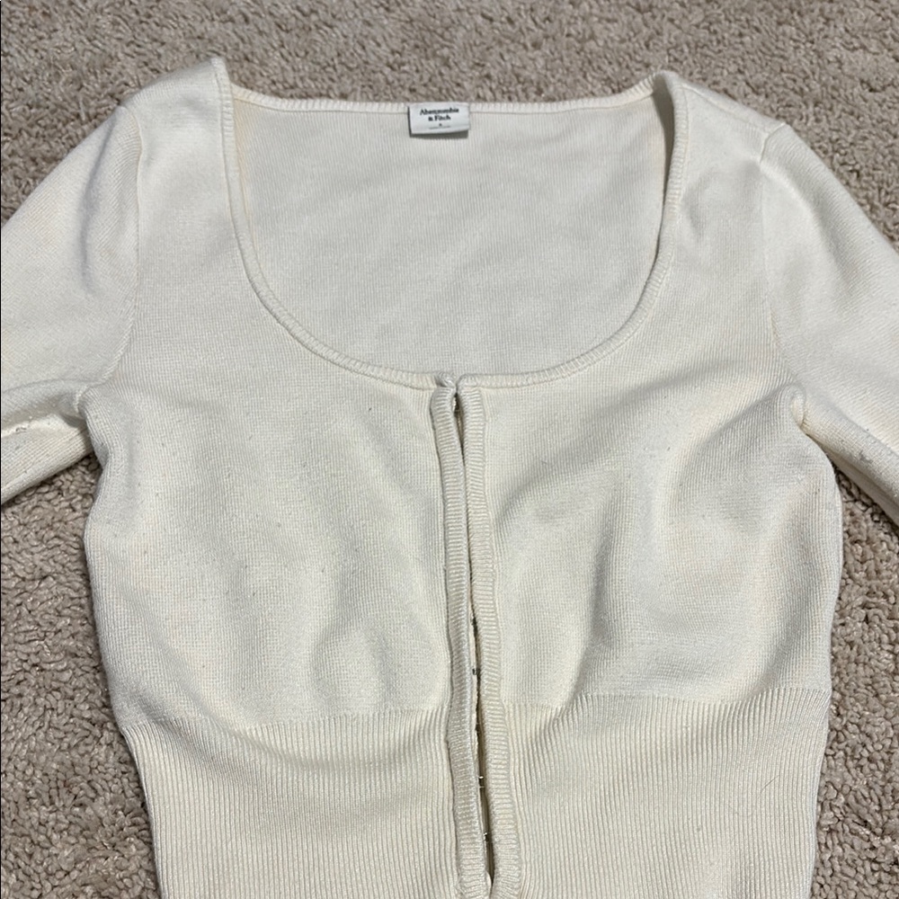 Abercrombie & Fitch Cream Cardigan